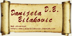 Danijela Bilaković vizit kartica